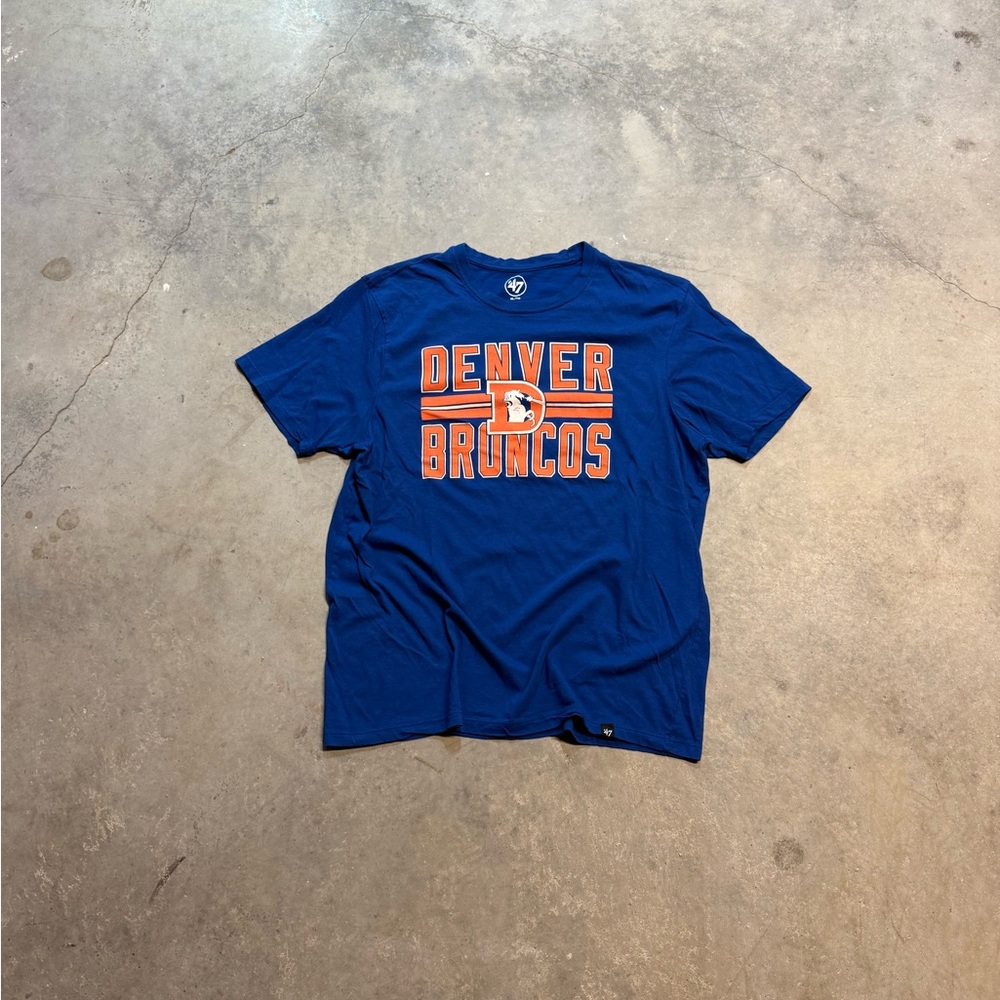 47 Denver Broncos Royal Blue Orange Short Sleeve Tee